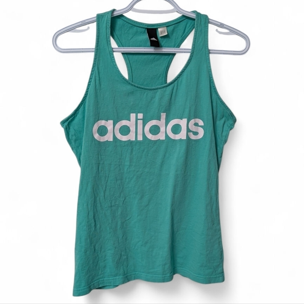 Adidas Performance Racerback Top, Turquoise - Picture 2 of 5